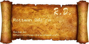 Rottman Dóra névjegykártya